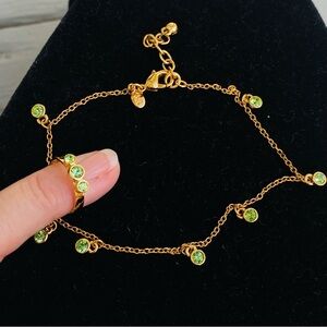 Vintage QVC Joan Rivers Classics Collection AUGUST Birth Stone Anklet & Toe Ring